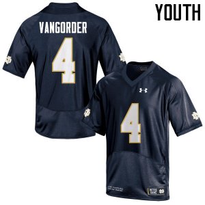 Notre Dame Fighting Irish Youth Montgomery VanGorder #4 Navy Blue Under Armour Authentic Stitched College NCAA Football Jersey RUV1499PY